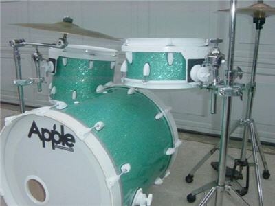 green sprakle drum kit